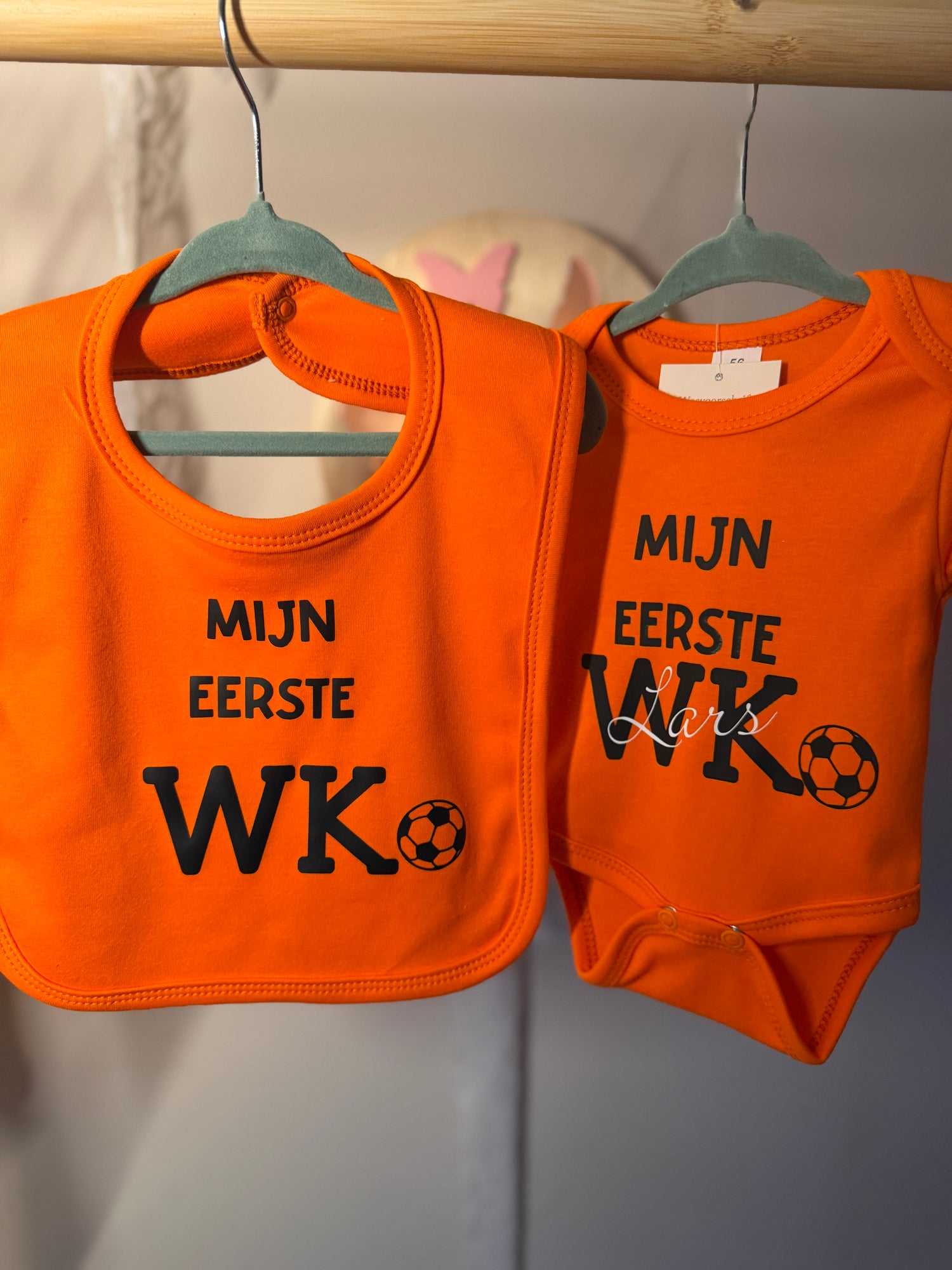 Mijn eerste Wk romper en mijn eerste WK slabber | Oranje | Bundel