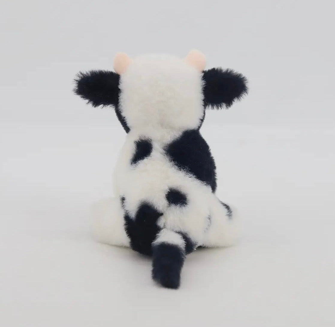 Zwart Wit Koe Mini knuffel (11cm)