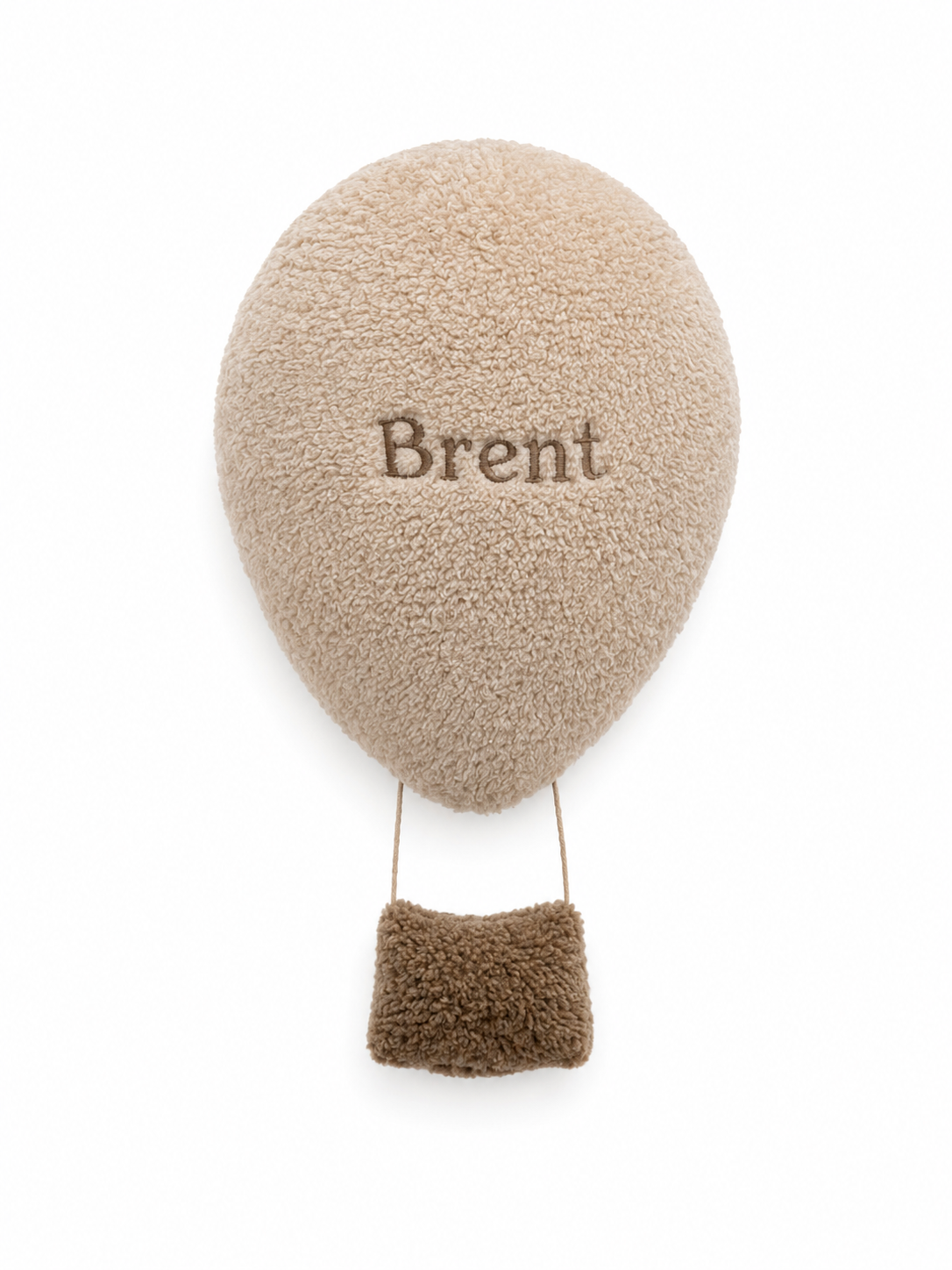 Hot Air Balloon Night Light with Name | Beige and Taupe/Brown