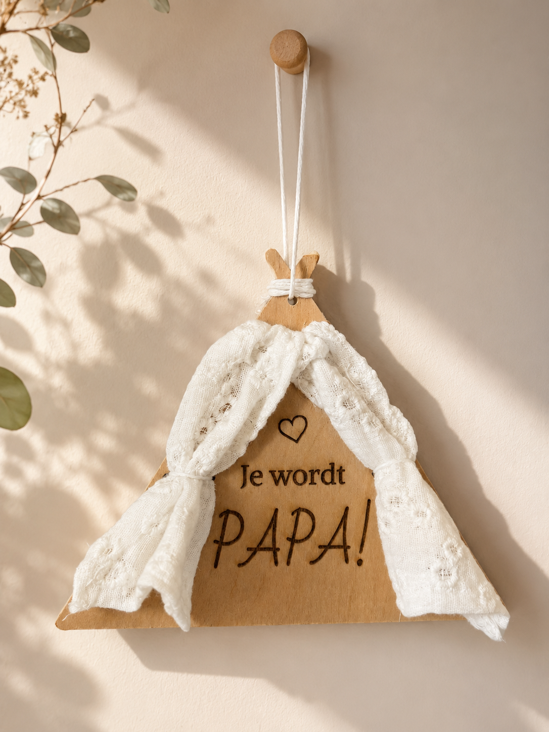 Tipi tent Zwangerschapsaankondiging