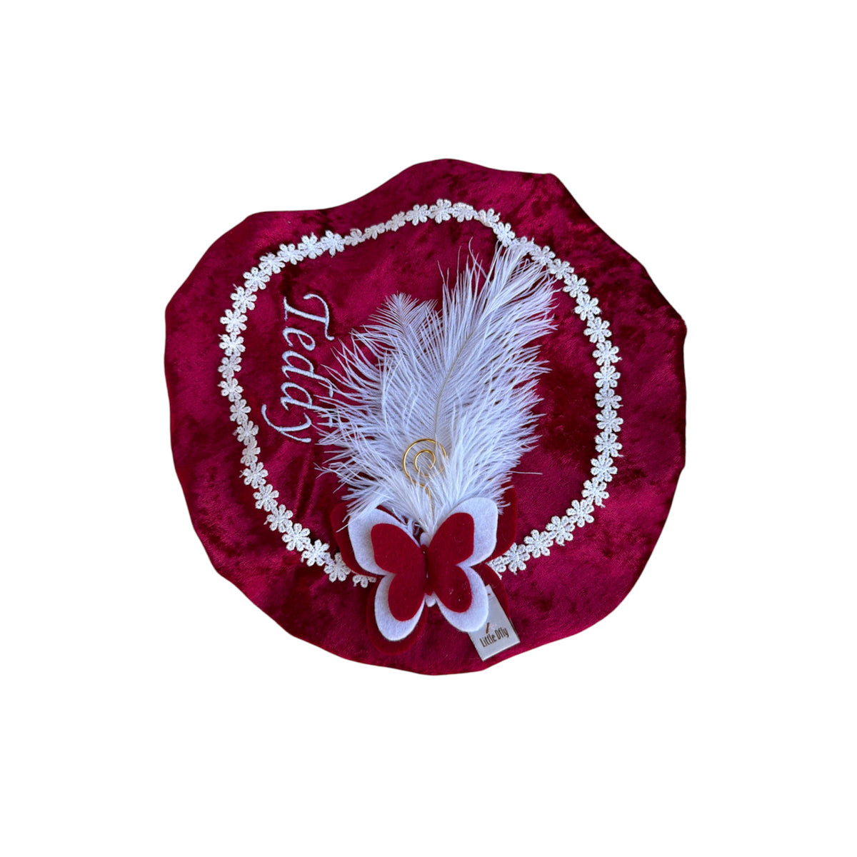 Luxe Pietenmuts | Rood | met vlinders
