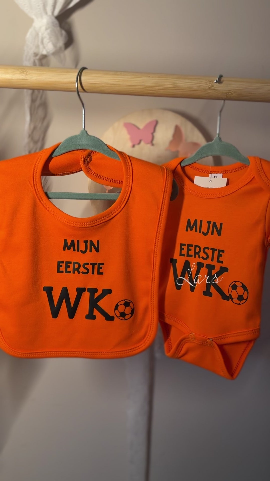 Mijn eerste Wk romper en mijn eerste WK slabber | Oranje | Bundel